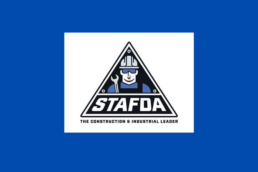 STAFDA logo with blue background